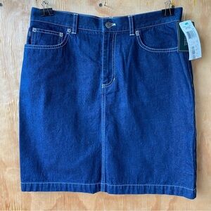 NWT Lauren Ralph Lauren Vintage rigid Denim Skirt